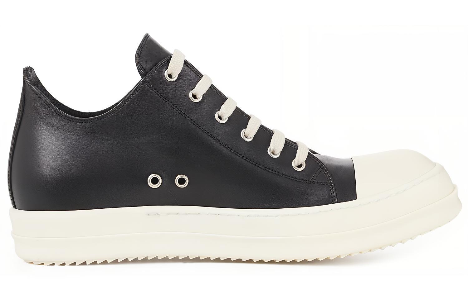 Rick Owens Ramones Leather Low 'Black Milk' 圖 2