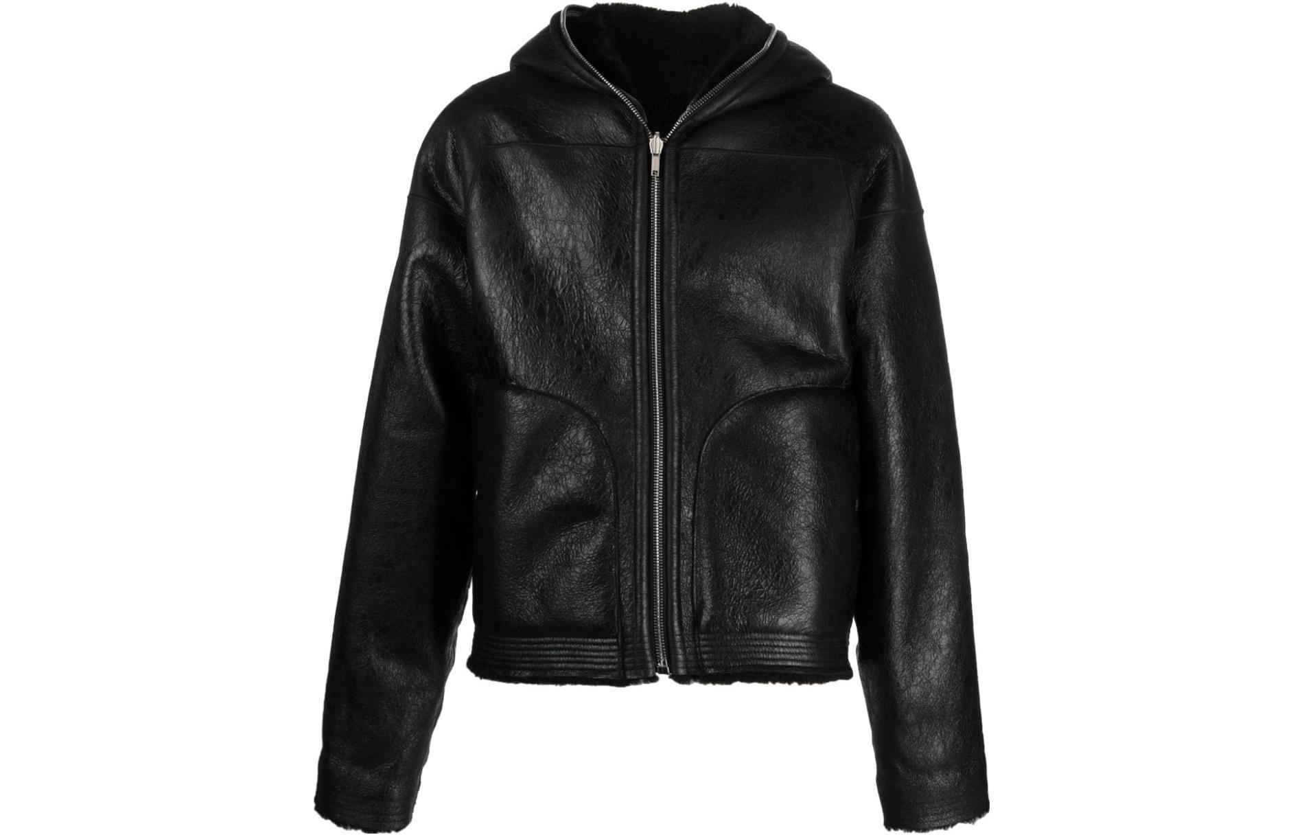 Rick Owens Reversible Solid Color Zip-Up Hoodie Jacket Black RU02C7765LSHBOF-09