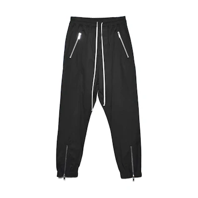 Rick Owens RO Black Loose Fit Drawstring Jogger Pants RU02C7370TE-09