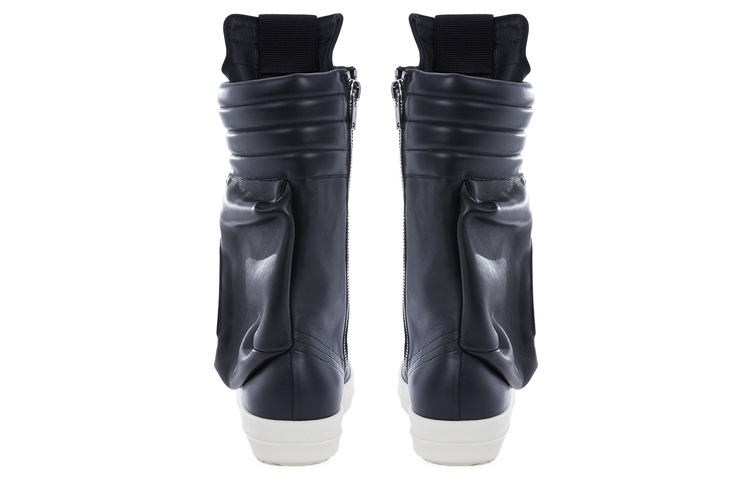 Shop RICK OWENS/RO 牛皮 半光澤裝飾 風格板鞋 黑色