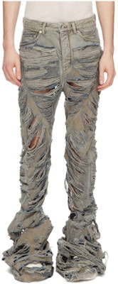 RICK OWENS RO Jeans Potongan Boots Twill Warna Mineral. DU02C5352DMPSH-98 Order RICK OWENS RO Jeans Potongan Boots Twill Warna Mineral. DU02C5352DMPSH-98