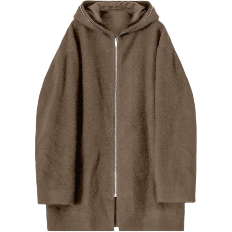 Rick Owens RO Black Unisex Solid Color Hooded Jacket RR02D6702 WLD 134