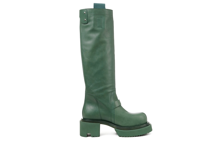 Rick Owens RO Bogun High 'Waxed Matte Green Leather' 圖 2
