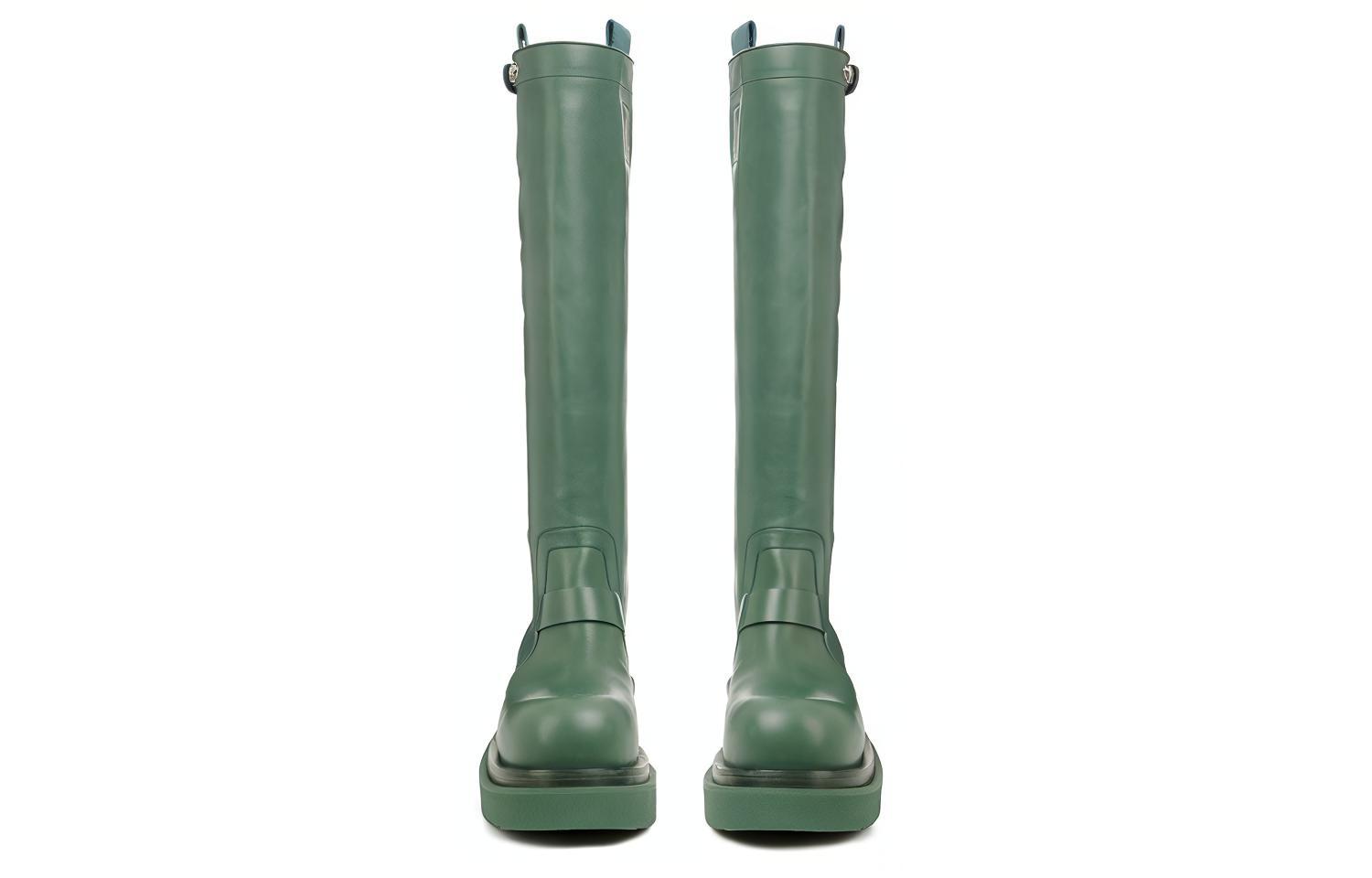 Rick Owens RO Bogun High 'Waxed Matte Green Leather' 圖 3