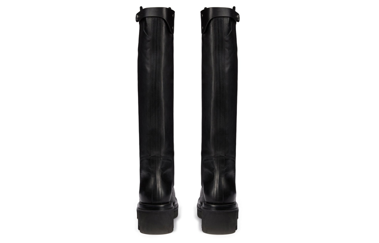 Shop 瑞克·歐文斯/RO Bogun 牛皮革 蜡质哑光 高筒靴 黑色