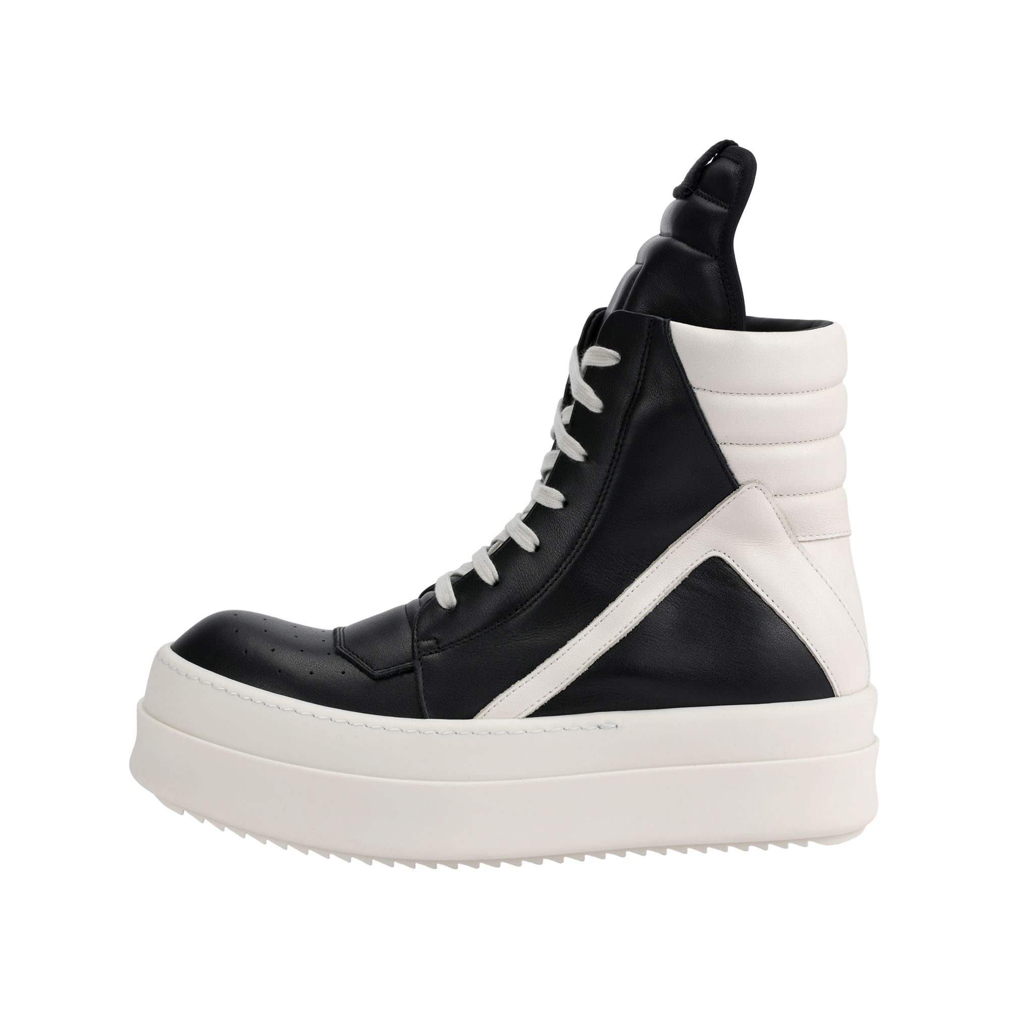 Rick Owens RO Calfskin Black High-Top Sneakers Casual Versatile. RU01D3868LOOLCO-911