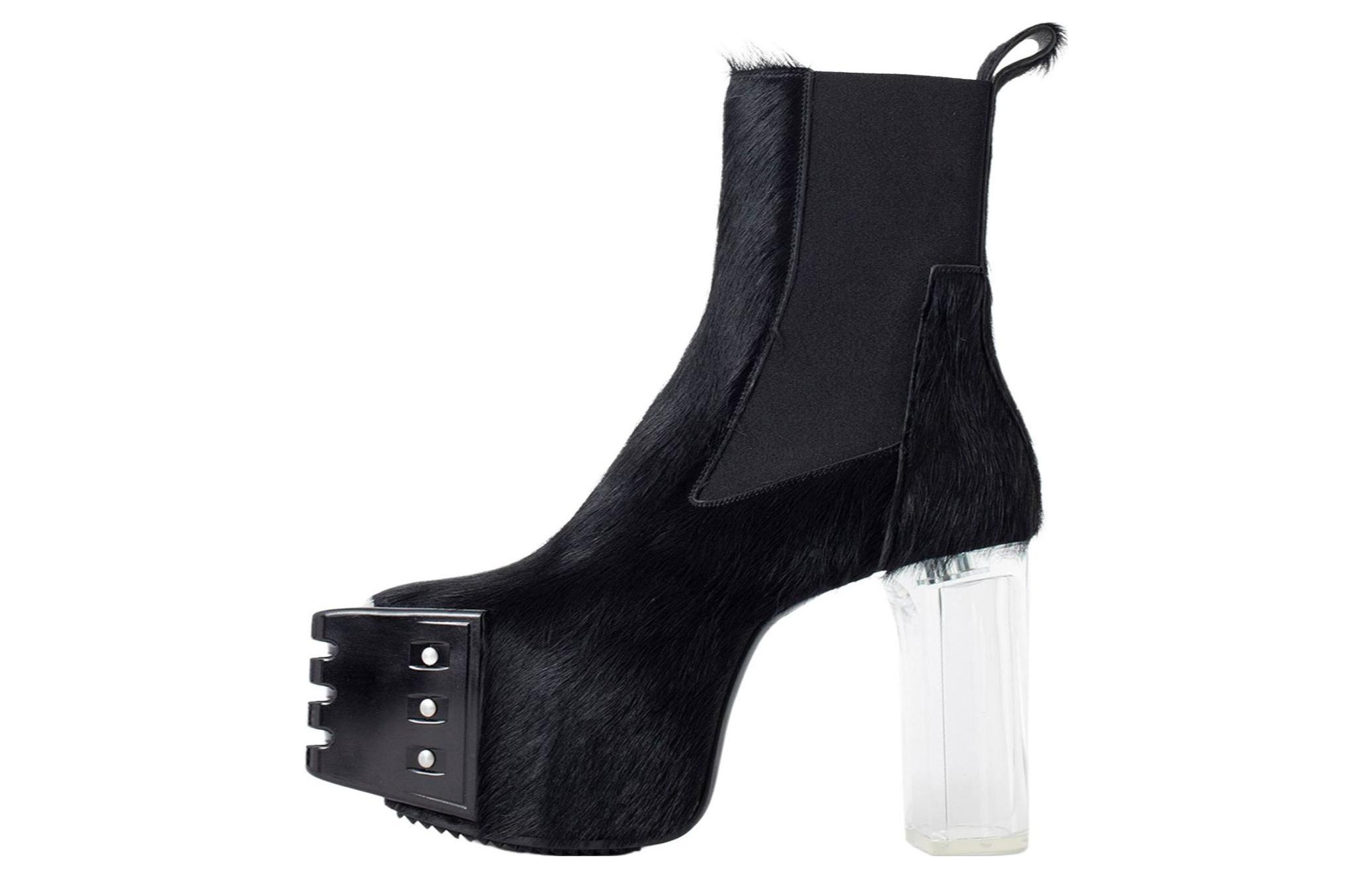 Rick Owens RO Chelsea Boot 'Black Square Toe Slip-On'