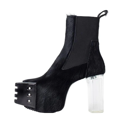 Rick Owens RO Chelsea Boot 'Black Square Toe Slip-On'