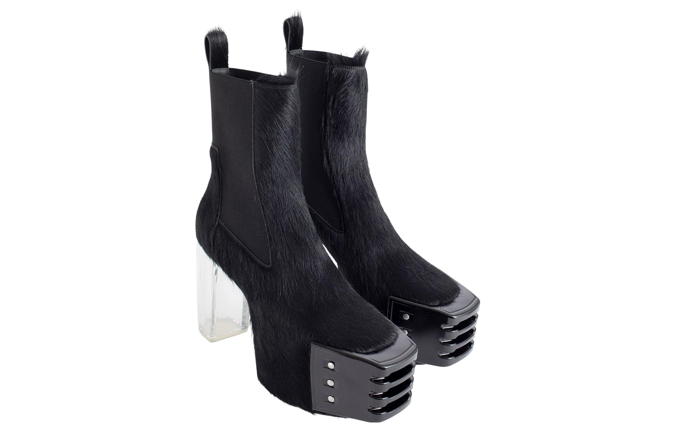 Rick Owens RO Chelsea Boot 'Black Square Toe Slip-On' 圖 3
