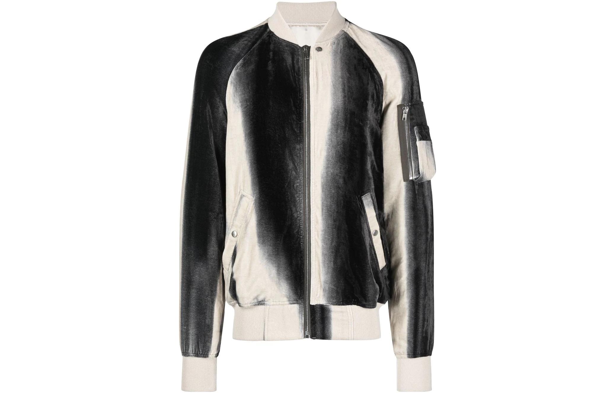 Rick Owens RO Colorblock Zip-Up Long Sleeve Jacket RU02B2793VP209