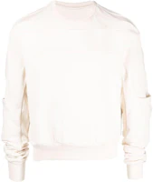 Rick Owens RO Crewneck Pullover Long Sleeve Sweatshirt Men RU01B1279BA-21 Rick Owens RO Crewneck Pullover Long Sleeve Sweatshirt Men RU01B1279BA-21