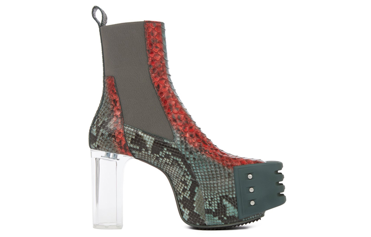 Rick Owens RO Elastic Side Panel Chelsea Boot 'Blue Green Python' 圖 2