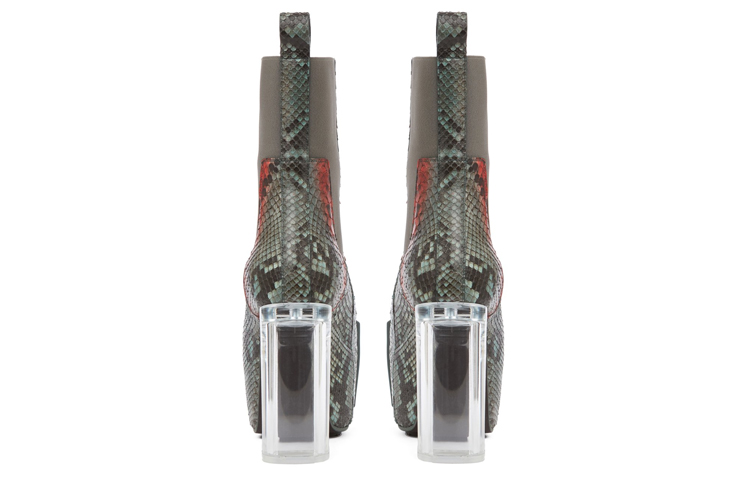 Rick Owens RO Elastic Side Panel Chelsea Boot 'Blue Green Python' 圖 4