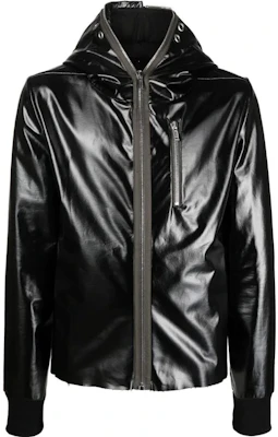 Rick Owens RO FW22 Jaket Glossy Monochrome Berhoodie RR02B2707JRU-09 Buy Rick Owens RO FW22 Jaket Glossy Monochrome Berhoodie RR02B2707JRU-09