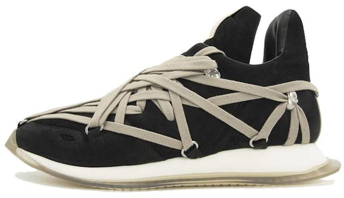 RICK OWENS/RO 皮革 交叉綁帶 低筒綁帶 運動休閒鞋 男款 黑色 Buy RICK OWENS/RO 皮革 交叉綁帶 低筒綁帶 運動休閒鞋 男款 黑色