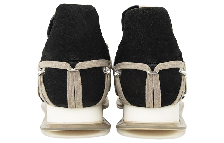 Rick Owens RO Leather Cross-Strap Low 'Black Lace-Up' 圖 4