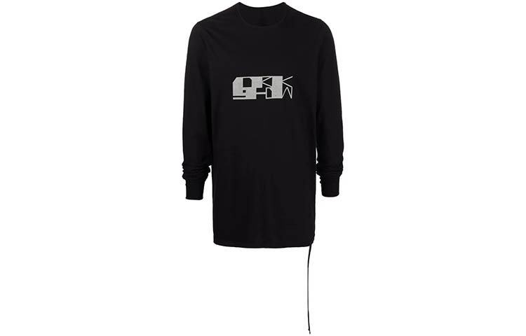 Rick Owens RO Logo Printed Long Pullover Sweatshirt DU02A3260RNEP4-0961