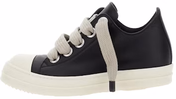 Rick Owens RO Low-Top Black Leather Sneakers Mens RU02D6893LCOW2-9811 Rick Owens RO Low-Top Black Leather Sneakers Mens RU02D6893LCOW2-9811