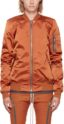 Rick Owens RO Orange Solid Color Zipper Bomber Jacket RU02B2793NBR-53 Buy Rick Owens RO Orange Solid Color Zipper Bomber Jacket RU02B2793NBR-53