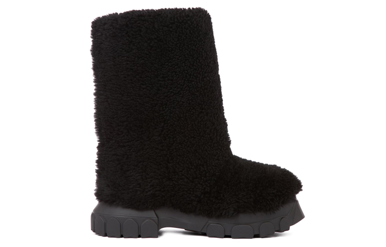 Rick Owens RO Palinoro Short Boots 'Curly Hair Texture Black' 圖 2