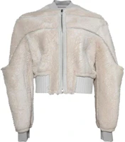 Rick Owens RO Pearl Short Bomber Jacket for Men with Zipper and Raglan Sleeves RU02D6792LSHBMR-808 Rick Owens RO Pearl Short Bomber Jacket for Men with Zipper and Raglan Sleeves RU02D6792LSHBMR-808