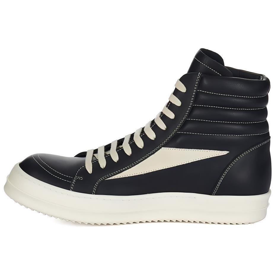 Rick Owens RO Porterville Black High-Top Calfskin Sneakers RU02D6896LCOLVS-911