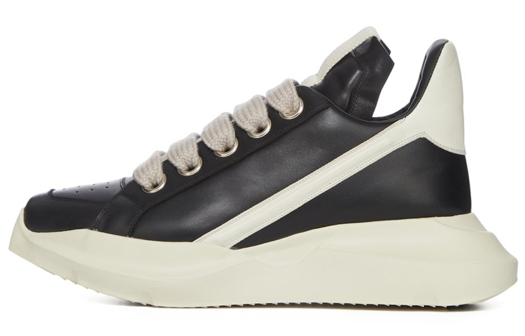 Rick Owens RO Runway 'Geth Low Full-Grain Leather Black White'