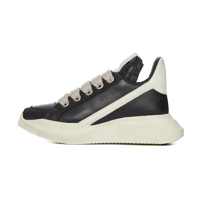 Rick Owens RO Runway 'Geth Low Full-Grain Leather Black White'