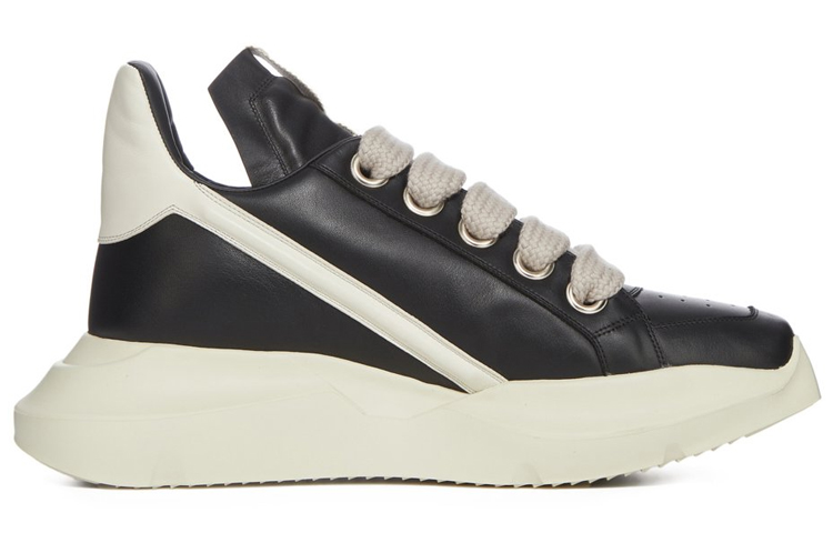 Rick Owens RO Runway 'Geth Low Full-Grain Leather Black White' 圖 2