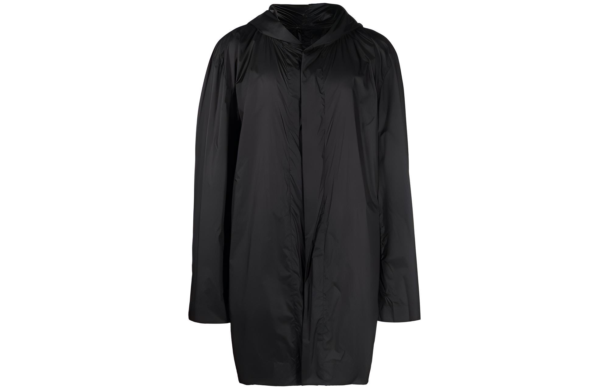 Rick Owens/RO Solid Color Hooded Long-Sleeve Jacket RU02B2726NZ09