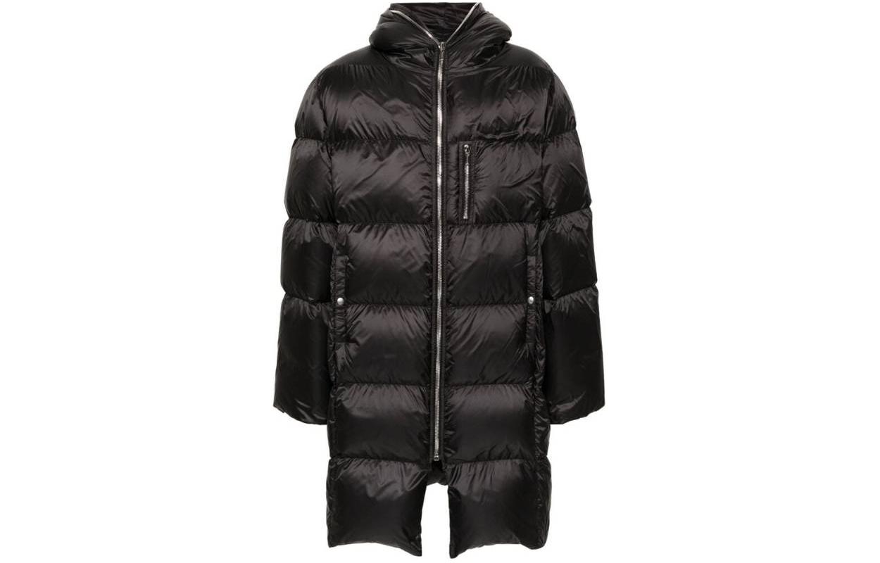 Rick Owens RO Unisex Black Long Sleeve Zip-Up Hooded Jacket Coats MU02C1C03M3632-999