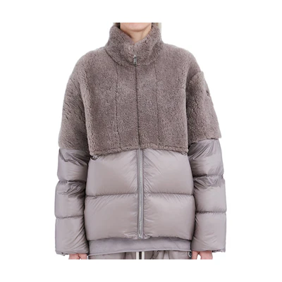 RICK OWENS/RO Moncler Stand Collar Patchwork Down Jacket MU20F0003A0161-250