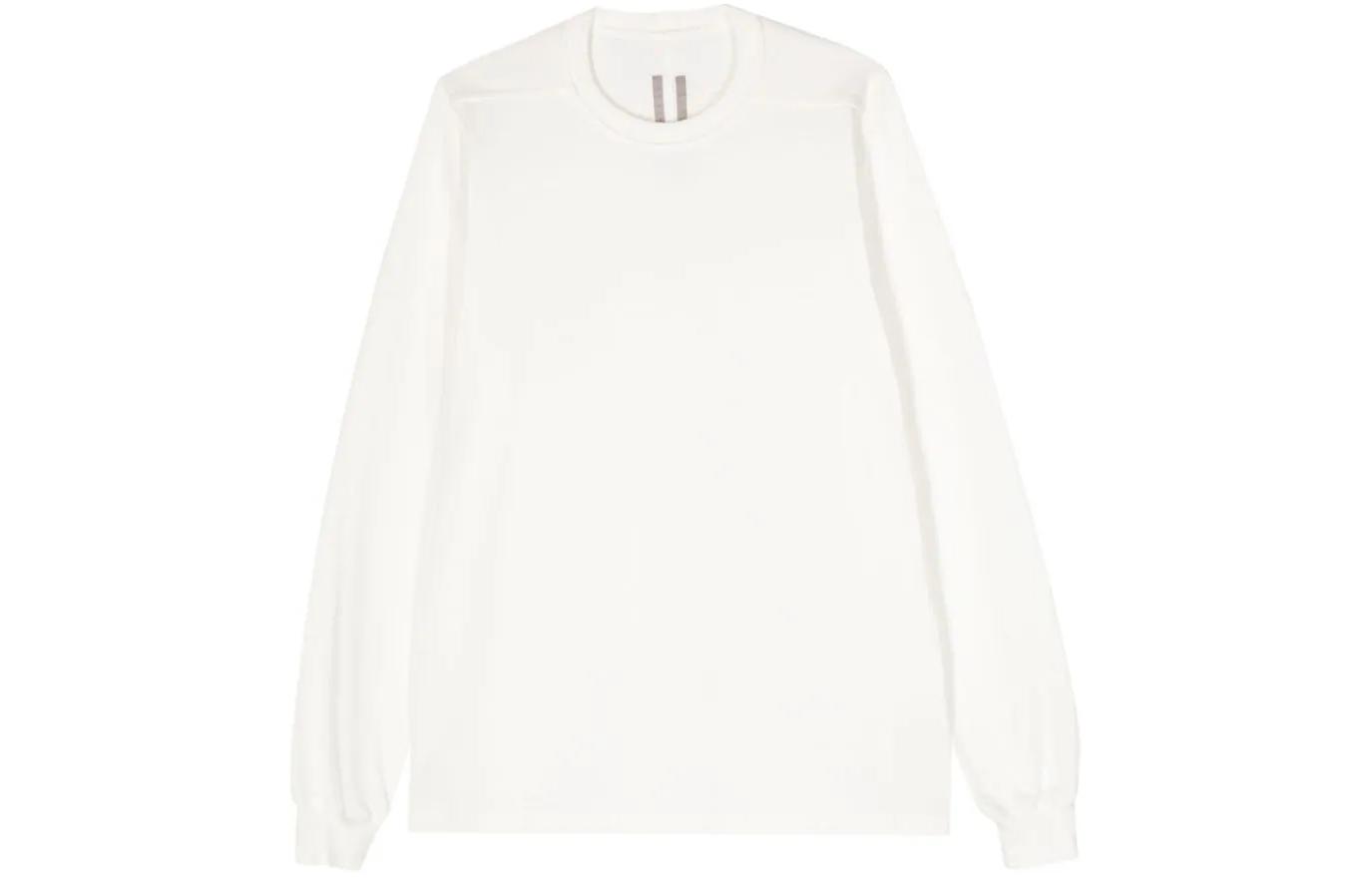 Rick Owens Seam Detail Crewneck Long Sleeve Sweatshirt White RU01D3277BA-11