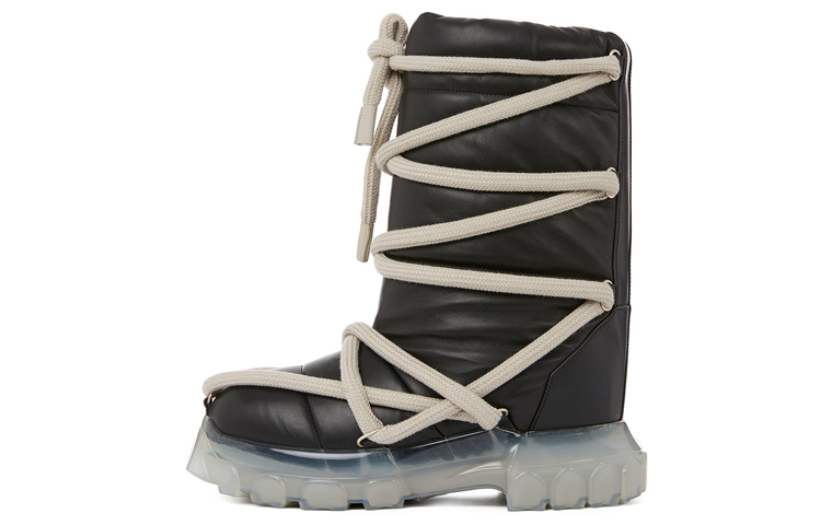 Rick Owens Short Boots 'Black Shearling' RU02B2889LLPW1-90