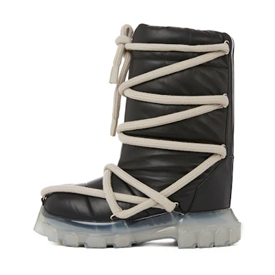 Rick Owens Short Boots 'Black Shearling'