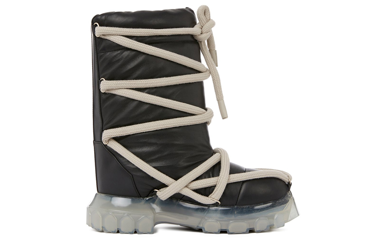 Order RICK OWENS 小羊皮時尚短靴 黑色