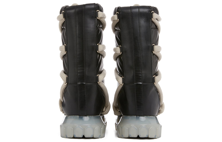 Shop RICK OWENS 小羊皮時尚短靴 黑色