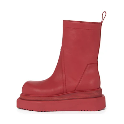 Rick Owens Short Boots 'Red Leather'