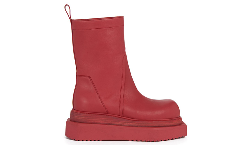 Rick Owens Short Boots 'Red Leather' 圖 2