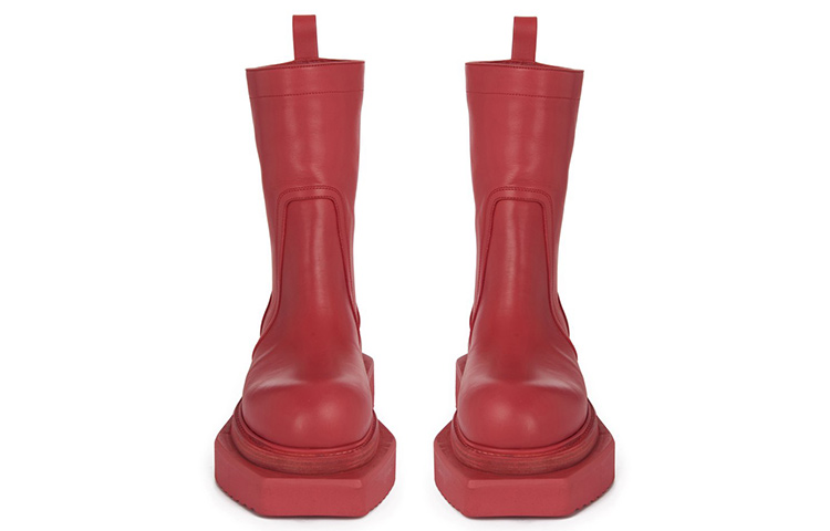Rick Owens Short Boots 'Red Leather' 圖 3