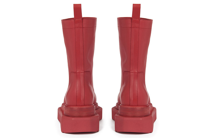 Rick Owens Short Boots 'Red Leather' 圖 4
