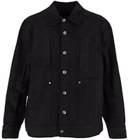 Rick Owens Single-Breasted Collared Jacket Black Long Sleeve RR01D3704BW-99 Rick Owens Single-Breasted Collared Jacket Black Long Sleeve RR01D3704BW-99