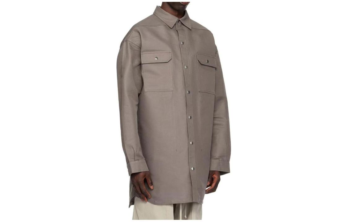 Rick Owens Single-Breasted Long Sleeve Jacket Light Brown RU01D3728FC-34