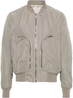 Rick Owens Slim Fit Bomber Jacket Gray Taupe RU01D3791FK-08 Rick Owens Slim Fit Bomber Jacket Gray Taupe RU01D3791FK-08