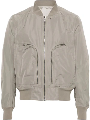Rick Owens Slim Fit Bomber Jacket Gray Taupe RU01D3791FK-08 Buy Rick Owens Slim Fit Bomber Jacket Gray Taupe RU01D3791FK-08