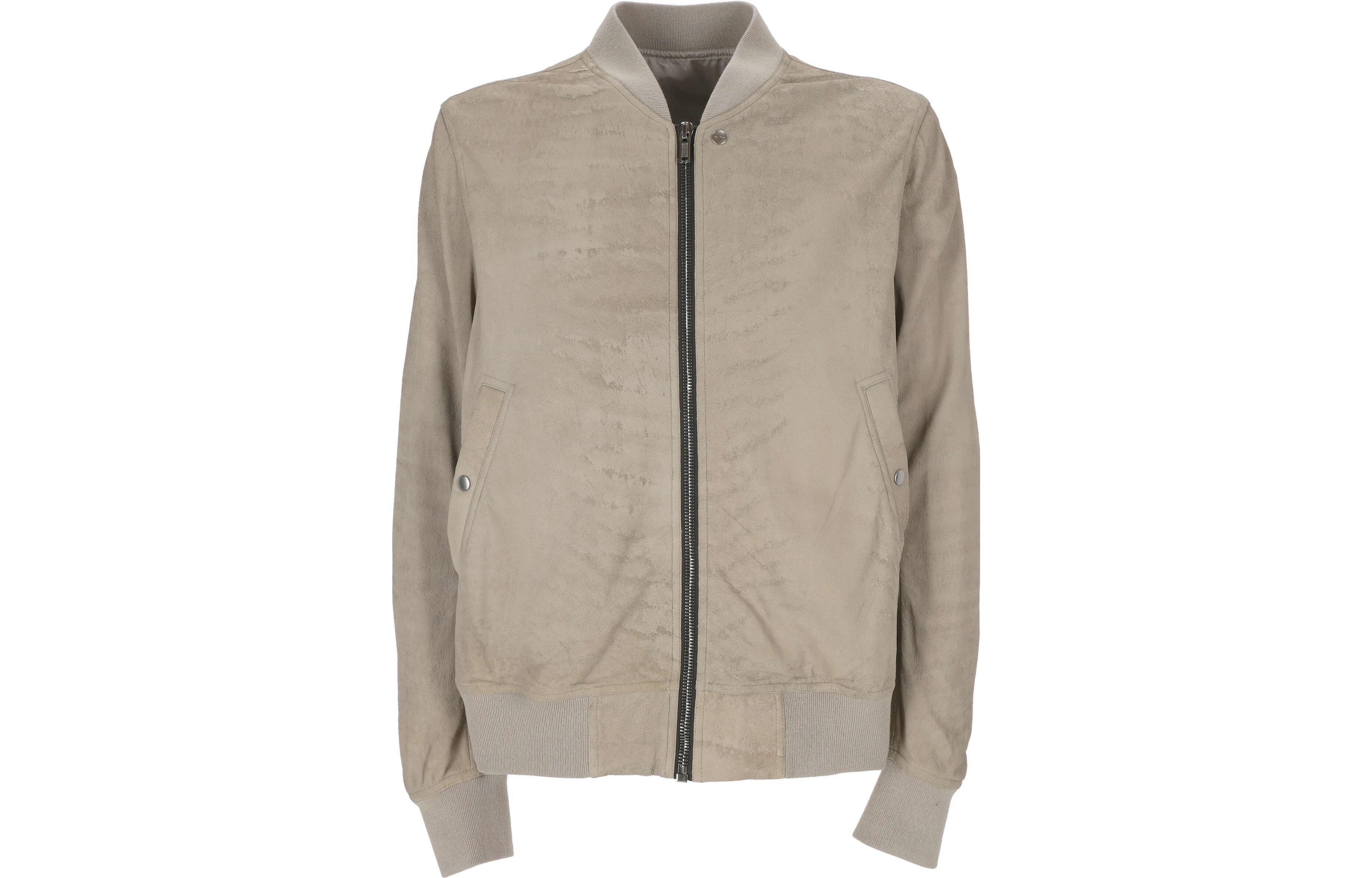 Rick Owens Slim Fit Khaki Zip-Up Jacket RU01C4786LBA-08