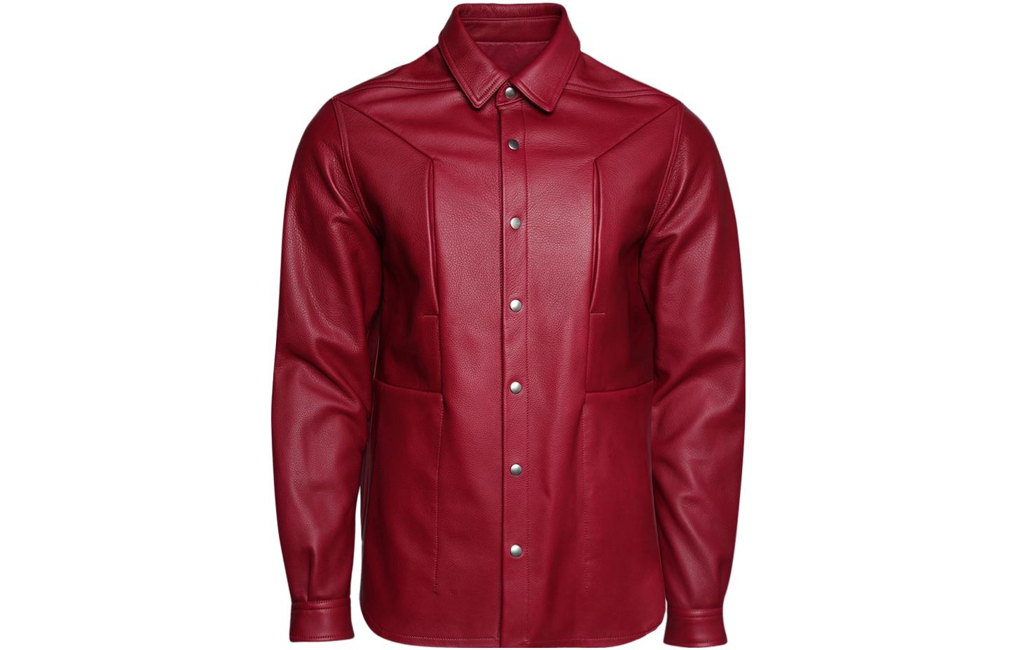 Rick Owens Slim Fit Long Sleeve Jacket Red RU01C472762-70