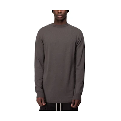 Rick Owens Solid Brown Crewneck Pullover Sweatshirt Long Sleeve RU01C4627-34