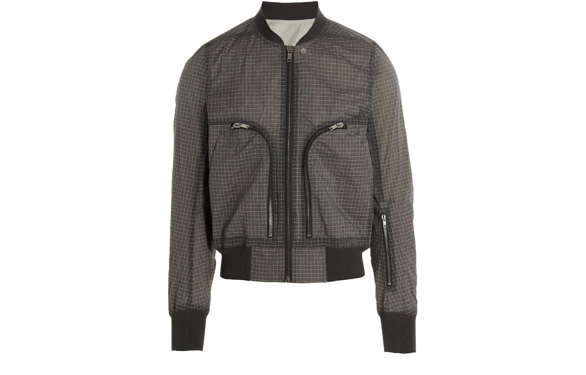 Rick Owens Solid Color Bomber Jacket Grey RU01C4791DR-34