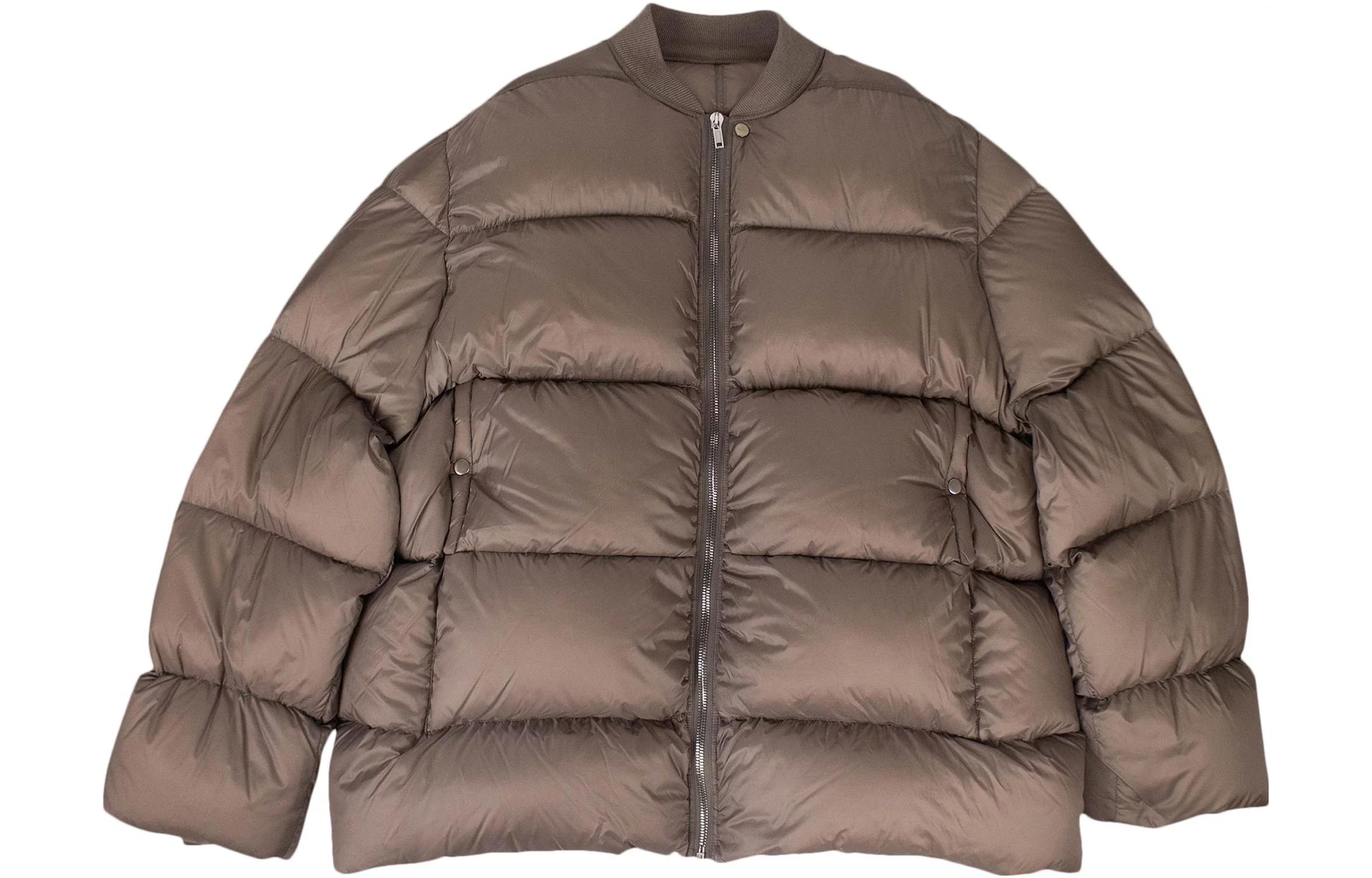 Rick Owens Solid Color Bomber Jacket in Light Brown RU19F4788NZD3-34